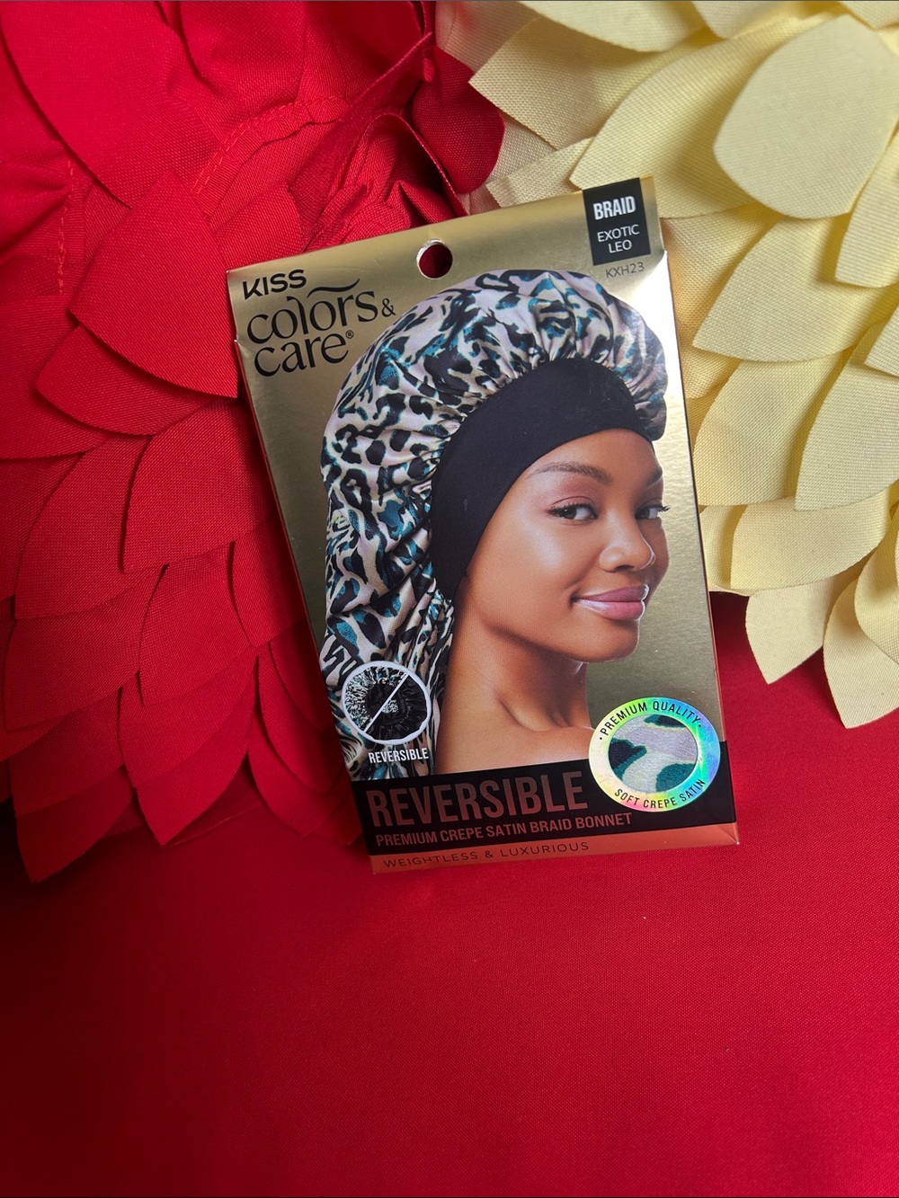 Reversible Satin Braid Bonnet - Exotic Leo